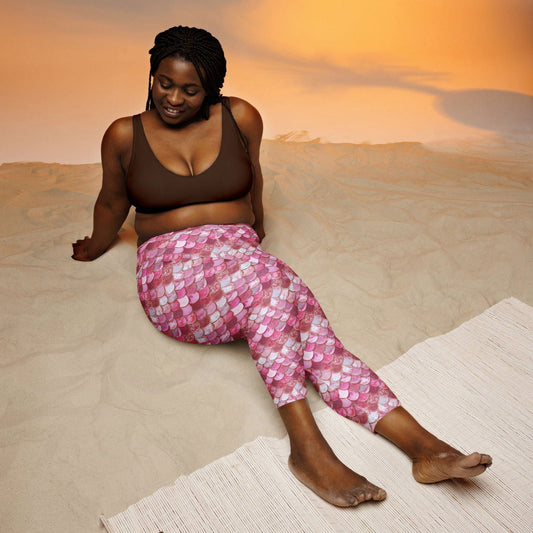 Mermaid Scales Collection Capri Swim Leggings -