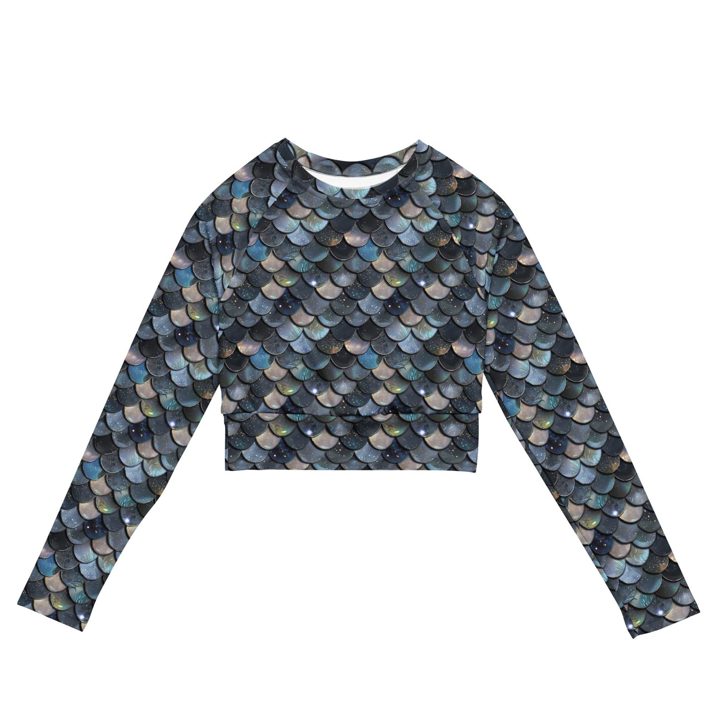 Mermaid Scales Collection Eco Cropped Rash Guard -
