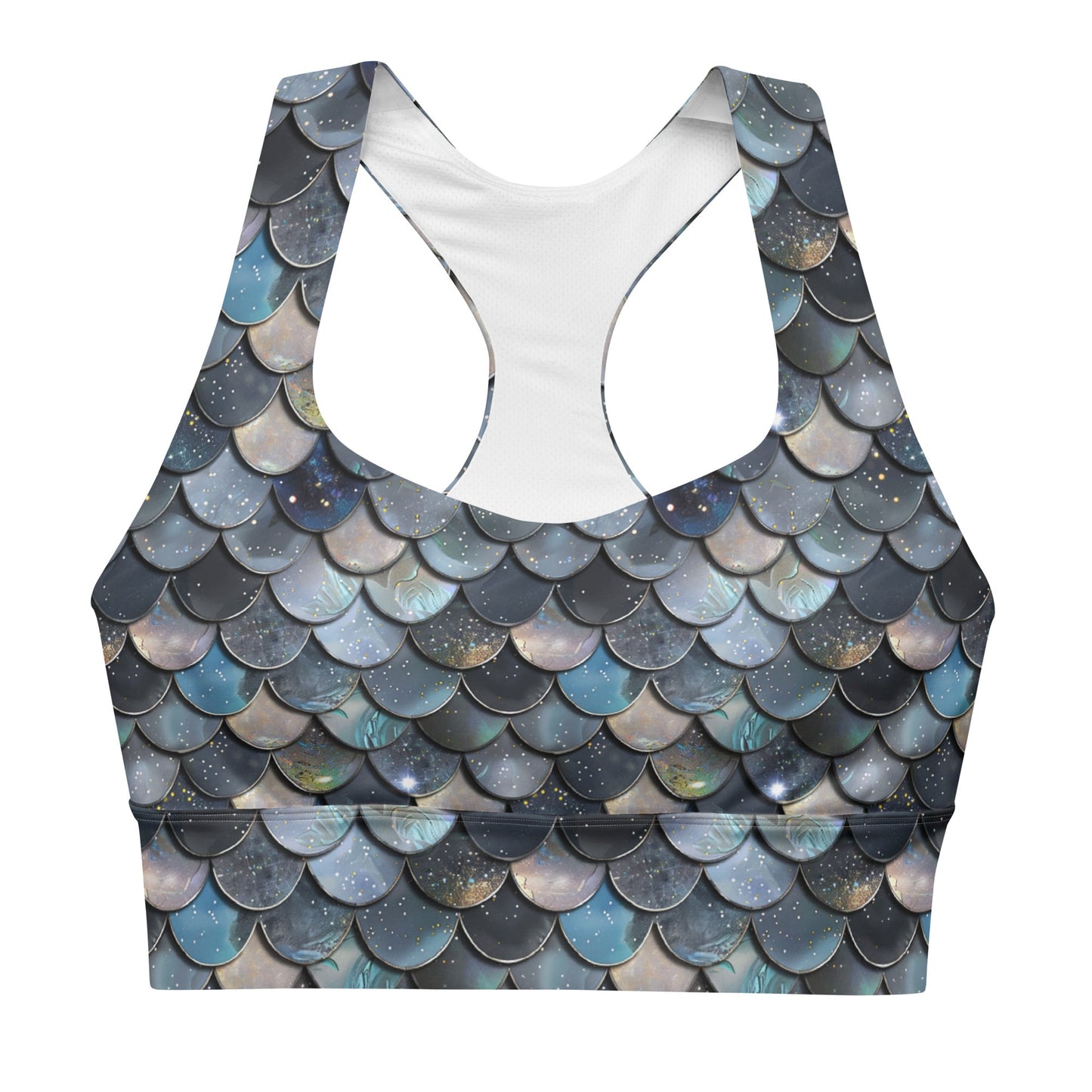 Mermaid Scales Collection Eco Sports Bra Top -