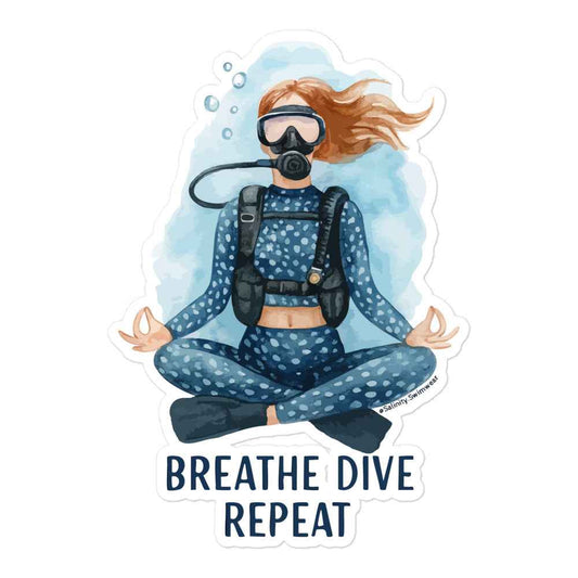 Breathe Dive Repeat Sticker - Salinity Swimwear