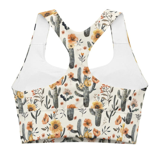 Cactus Sunflower Eco Sports Bra Top - Salinity Swimwear