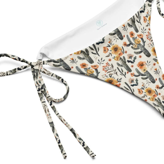 Cactus Sunflower Eco String Bikini Bottom - Salinity Swimwear