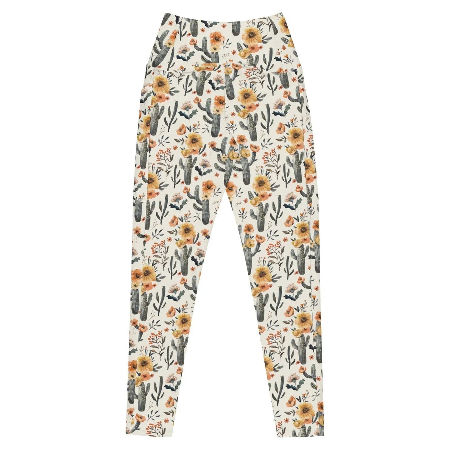 Cactus Sunflower Eco Swim Leggings With Pockets -