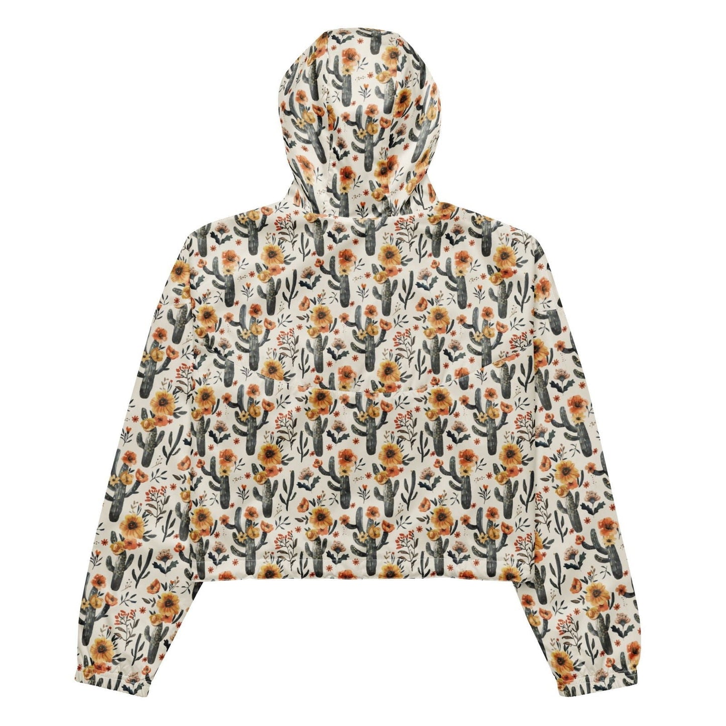 Cactus Sunflower Women’s Cropped Windbreaker -