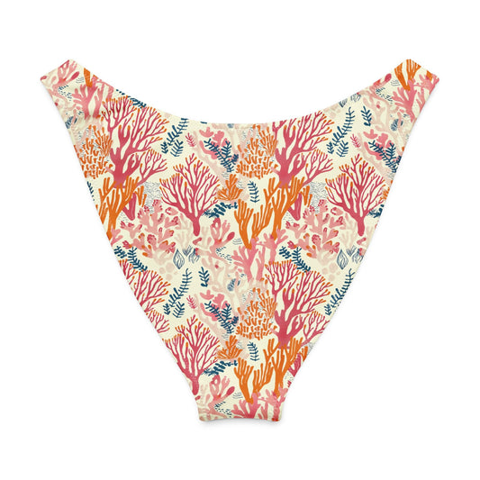 Coral Reef Eco High-Leg Cheeky Bikini Bottom - Salinity Swimwear