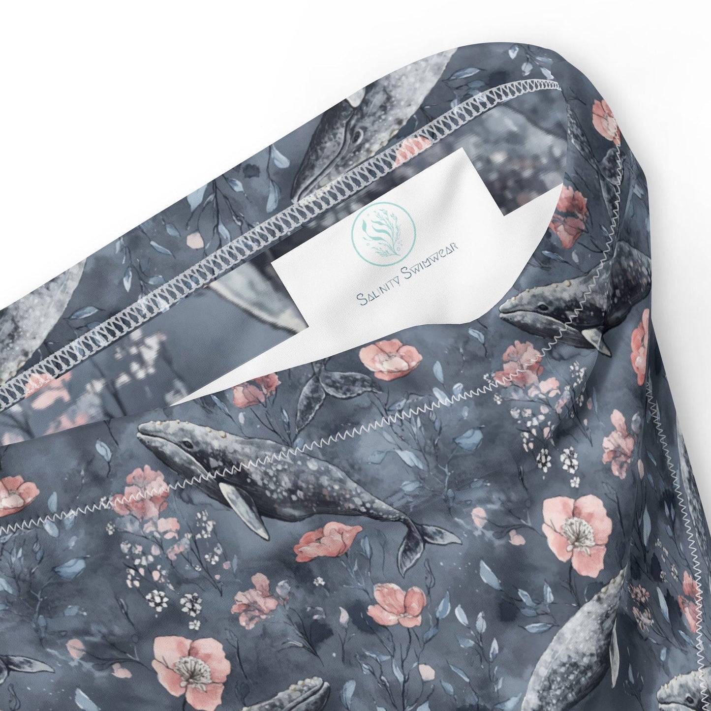 Dusky Gray Whale Eco High-Waisted Bikini Bottom - Salinity Swimwear