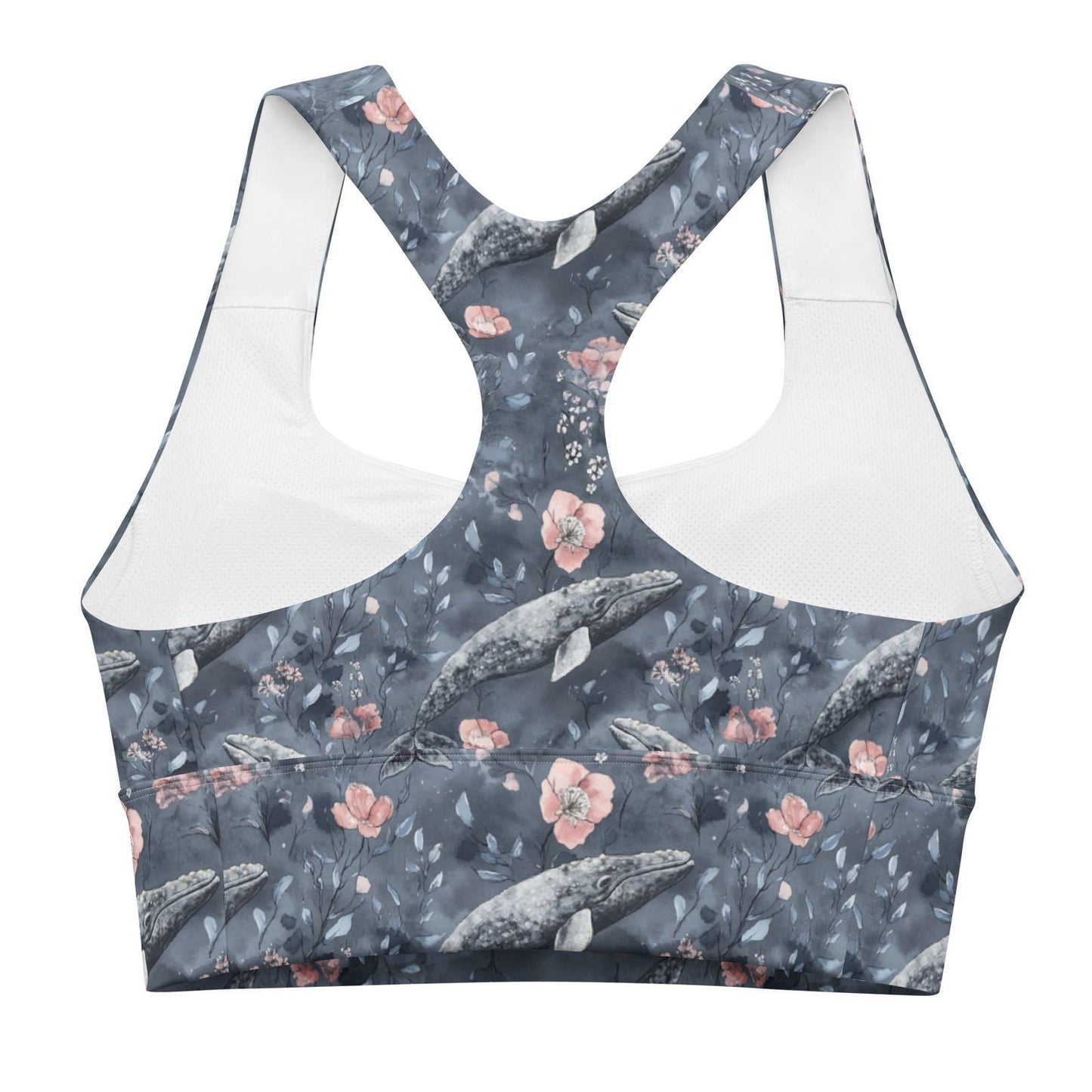 Dusky Gray Whale Eco Sports Bra Top -