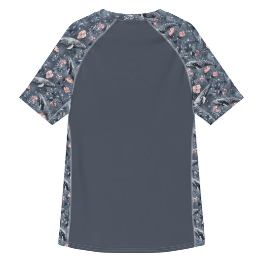 Dusky Gray Whale Men’s Short Sleeve Swim Shirt -