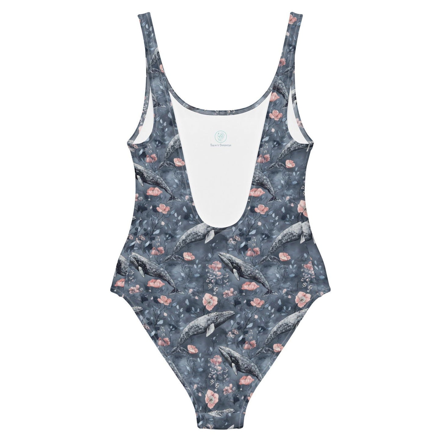 Dusky Gray Whale One-Piece Swimsuit -