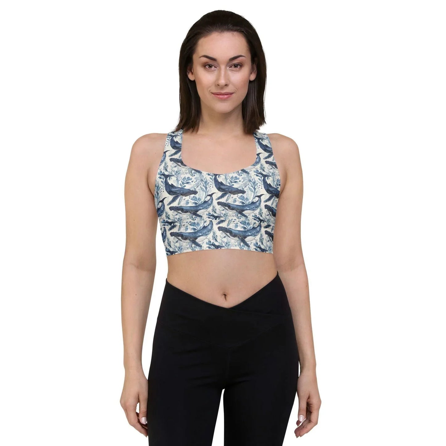 Humpback Whale Song Eco Sports Bra Top -