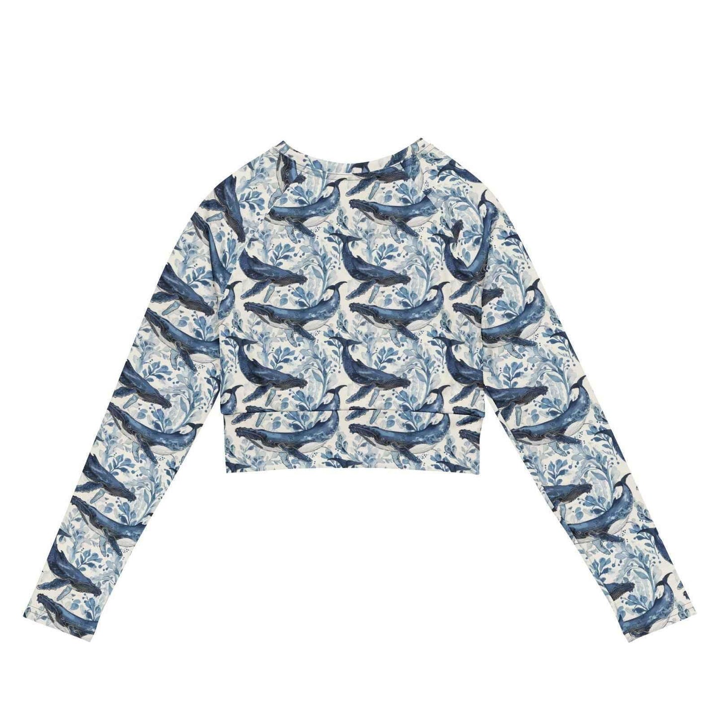 Humpback Whale Song Eco Cropped Rash Guard -