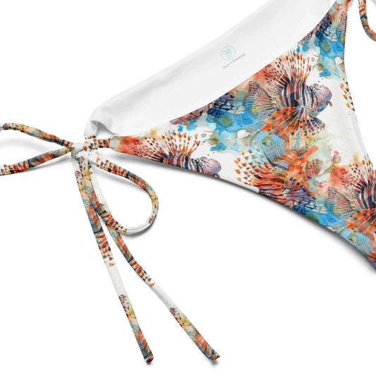Invasive Lionfish Eco String Bikini Bottom - Salinity Swimwear