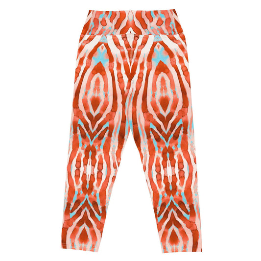Lionfish Stripes Capri Swim Leggings -