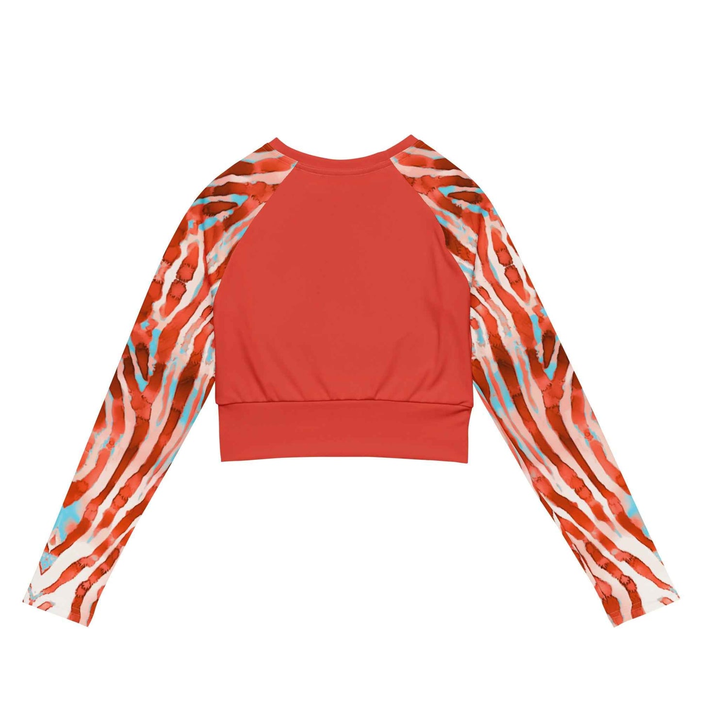 Lionfish Stripes Eco Cropped Rash Guard Solid -