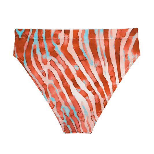 Lionfish Stripes Eco High-Waisted Bikini Bottom - Salinity Swimwear