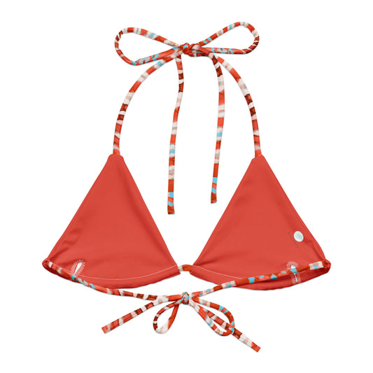 Lionfish Stripes Eco String Bikini Top - Salinity Swimwear