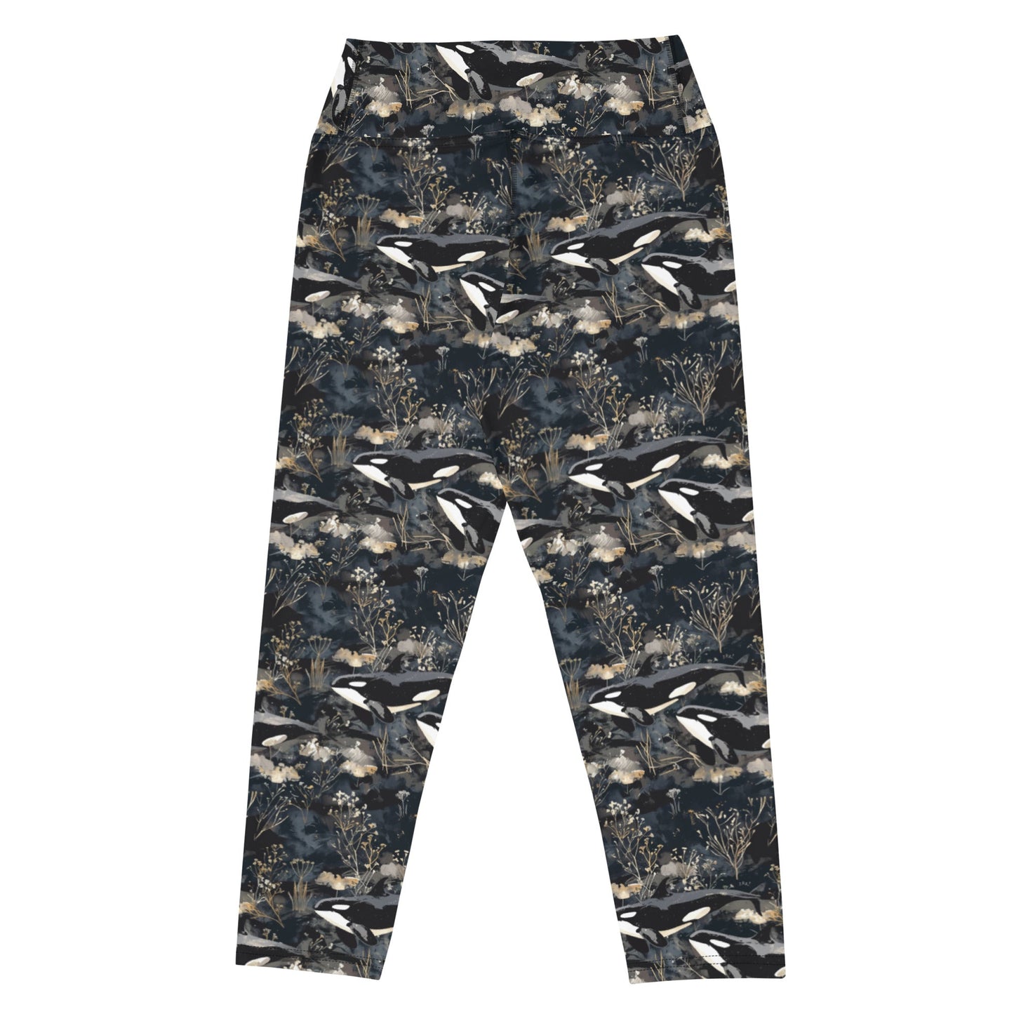 Midnight Orca Capri Swim Leggings -