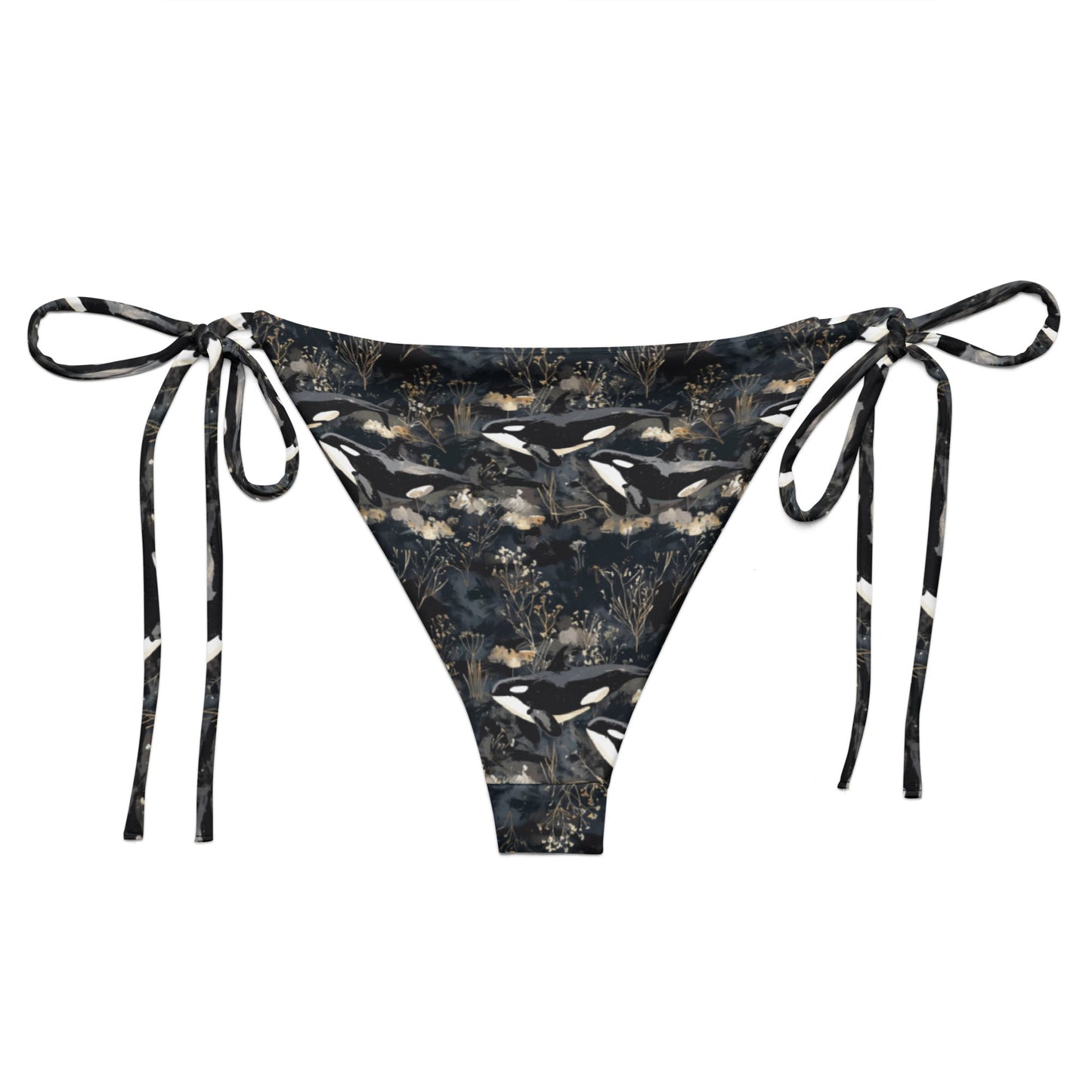 Midnight Orca Eco String Bikini Bottom -