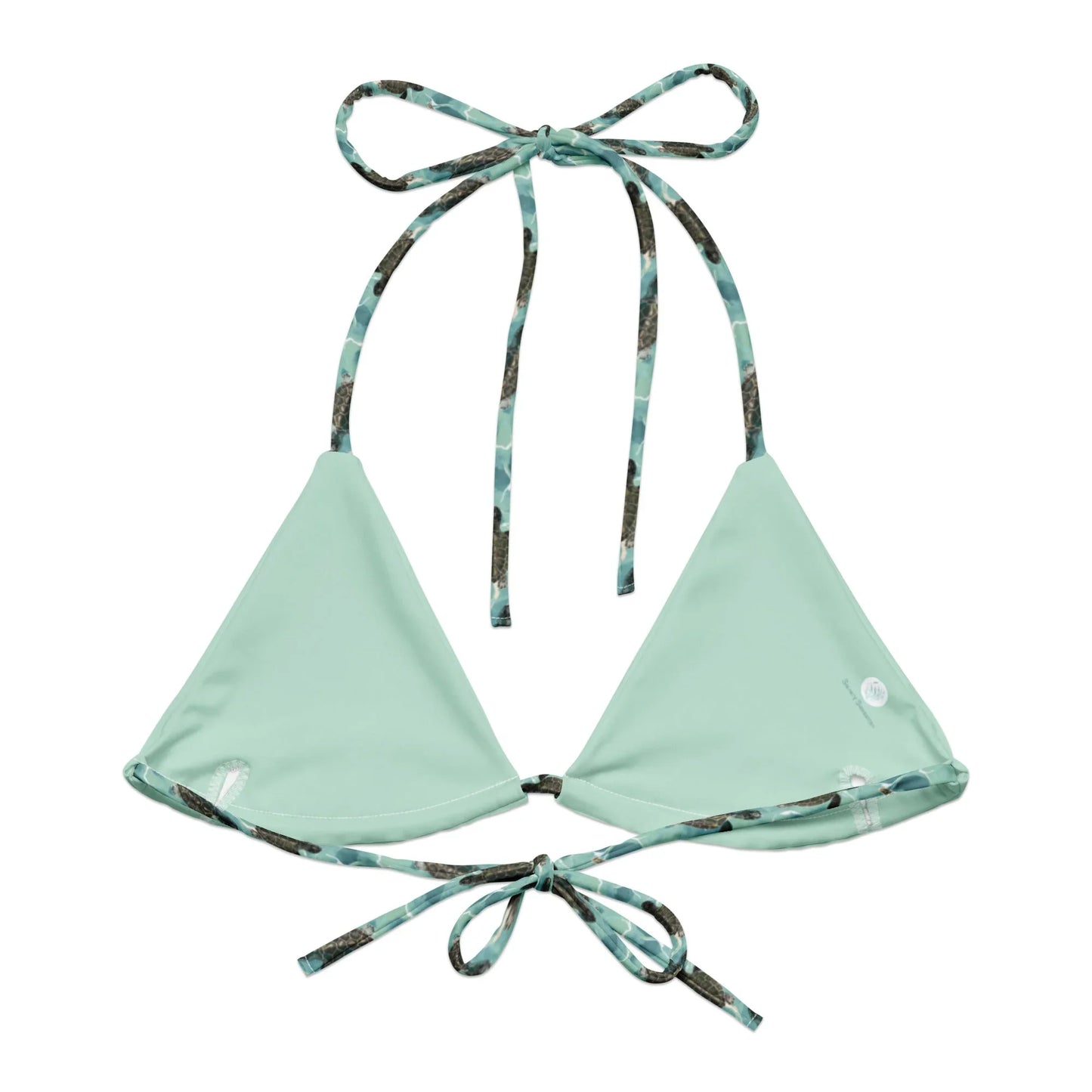 Oceanic Sea Turtle Eco String Bikini Top -