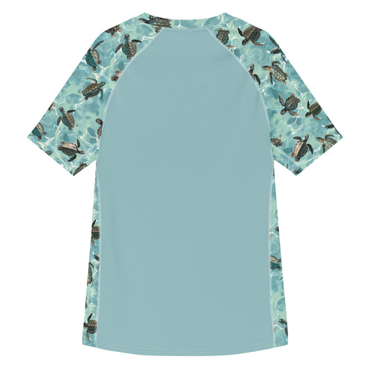 Oceanic Sea Turtle Men’s Short Sleeve Swim Shirt - Salinity Swimwear