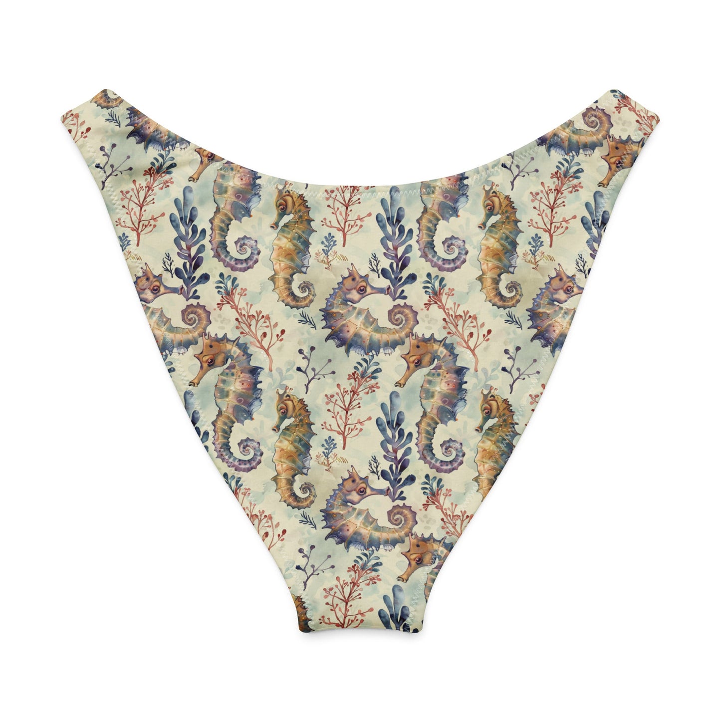 Seahorse Haven Eco High-Leg Cheeky Bikini Bottom -