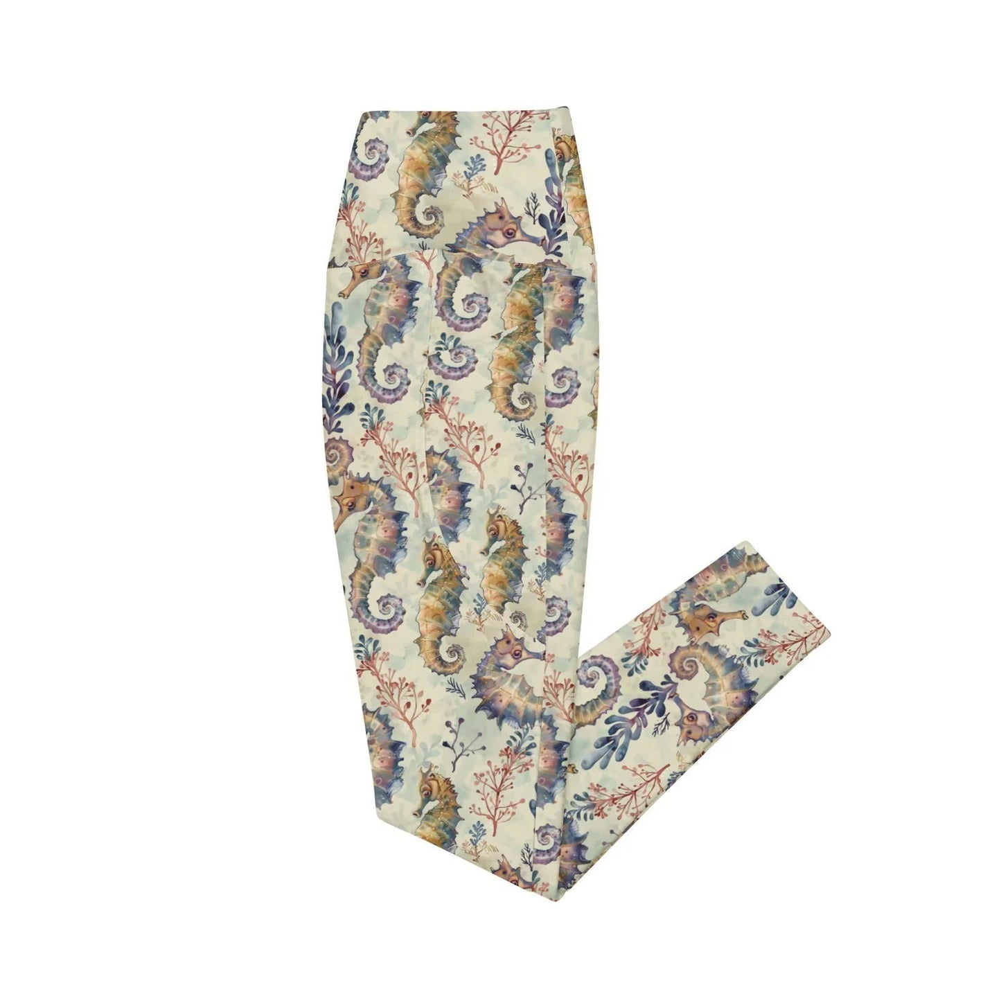 Seahorse Haven Eco Swim Leggings With Pockets -