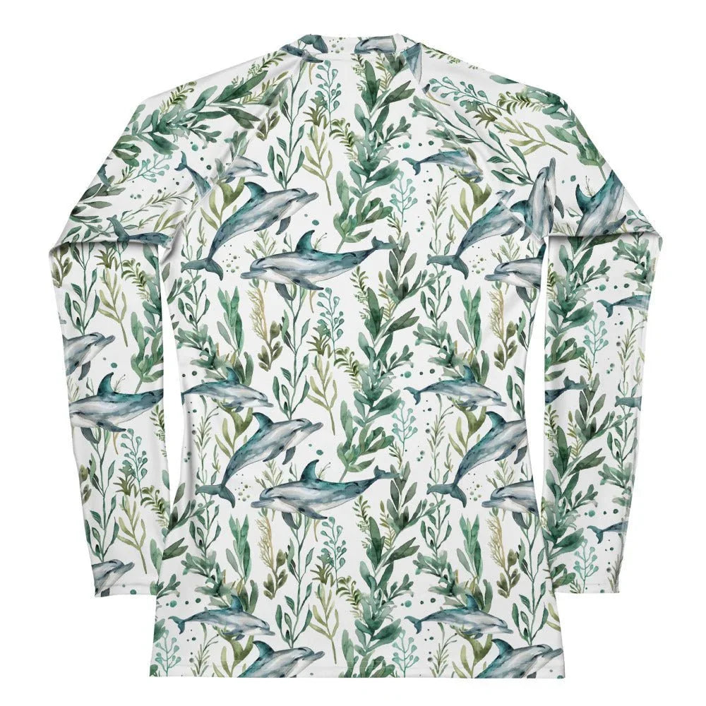 Seascape Dolphin Women's Rash Guard -