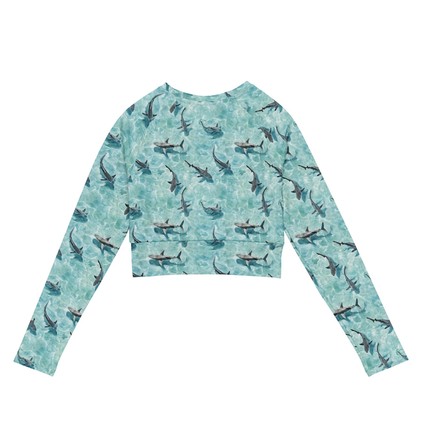 Blacktip Shark Drift Eco Cropped Rash Guard -