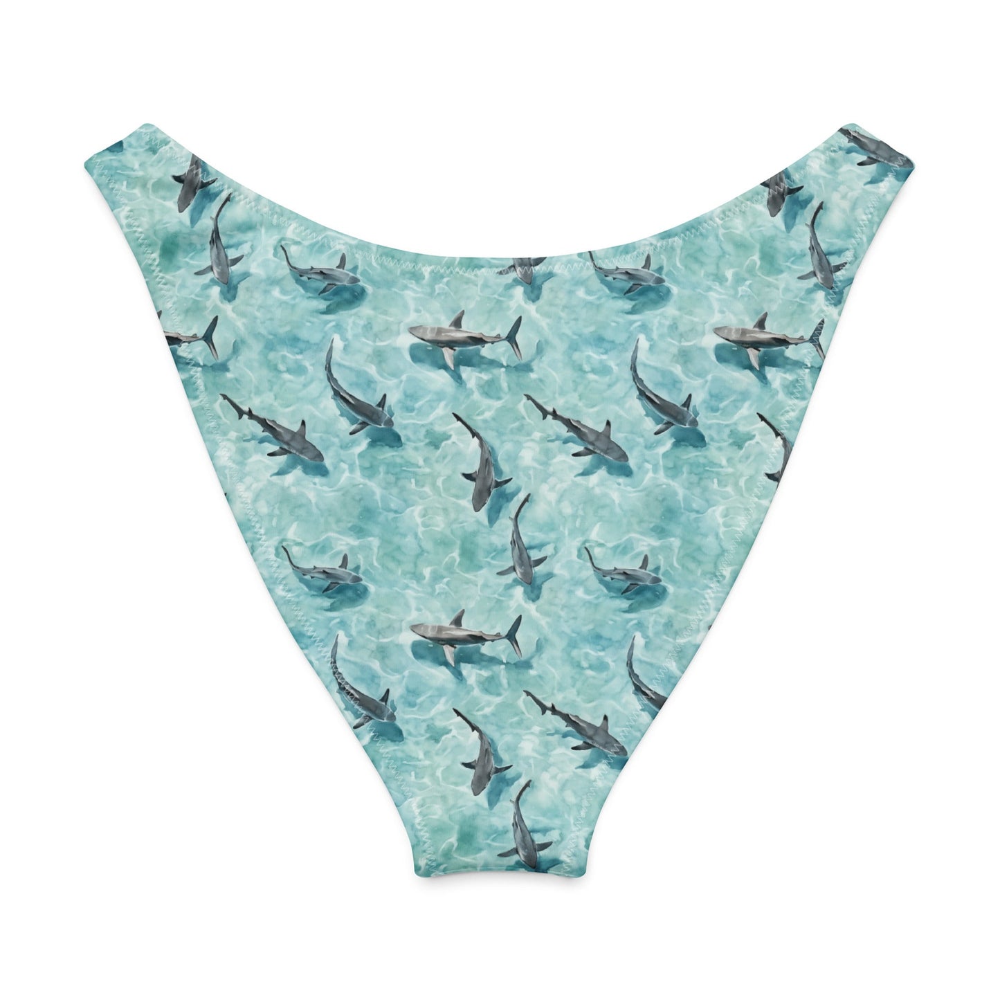 Blacktip Shark Drift Eco High-Leg Cheeky Bikini Bottom -