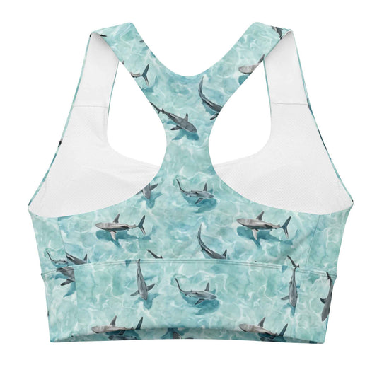 Blacktip Shark Drift Eco Sports Bra Top - Salinity Swimwear
