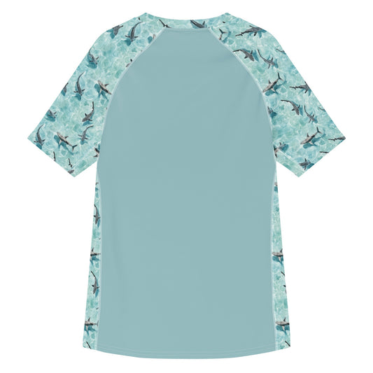 Blacktip Shark Drift Men’s Short Sleeve Swim Shirt -