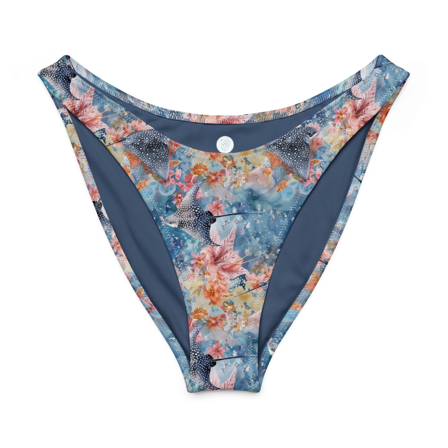 Spotted Eagle Ray Eco High-Leg Cheeky Bikini Bottom -