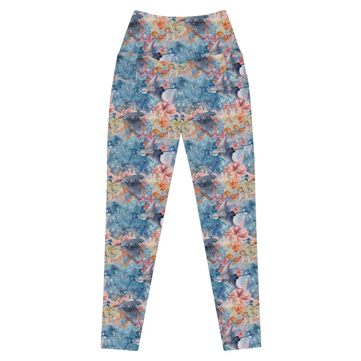 Spotted Eagle Ray Eco Swim Leggings With Pockets -