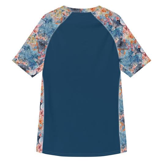 Spotted Eagle Ray Men’s Short Sleeve Swim Shirt -