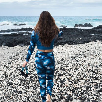 Moonlight Manta Eco Cropped Rash Guard Solid - 