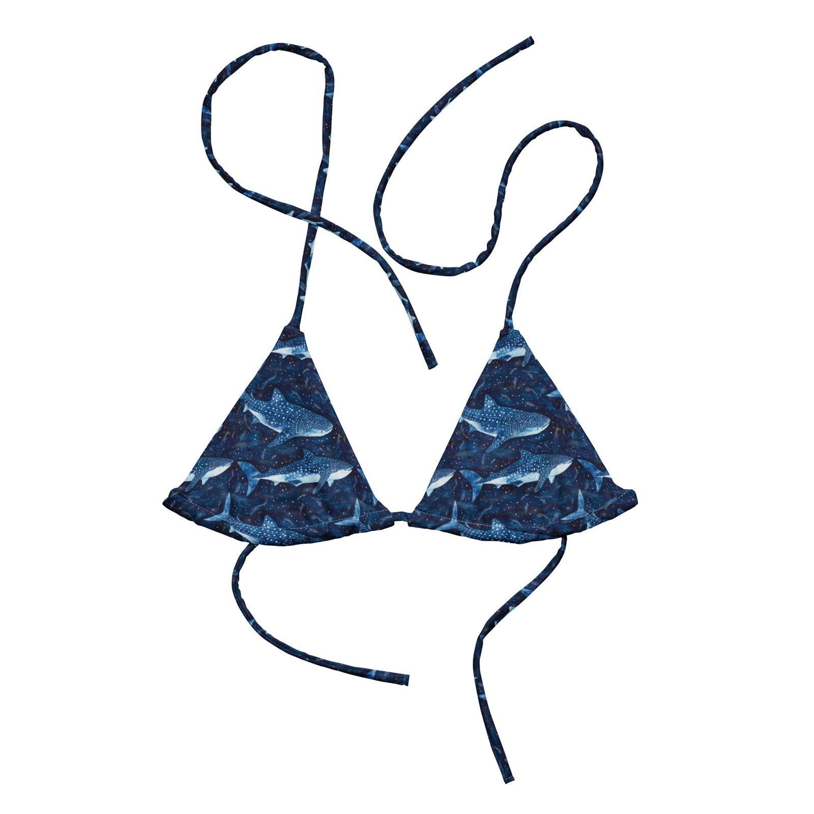 Whale Shark Dream Eco String Bikini Top - Salinity Swimwear
