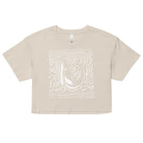 Block Print Whale Women’s Crop Top -  - ["T","women"]