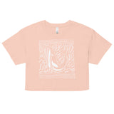 Block Print Whale Women’s Crop Top -  - ["T","women"]