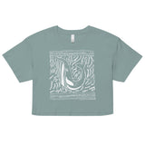 Block Print Whale Women’s Crop Top -  - ["T","women"]