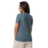 Block Print Whale Women’s V-neck T-Shirt -  - ["T","women"]