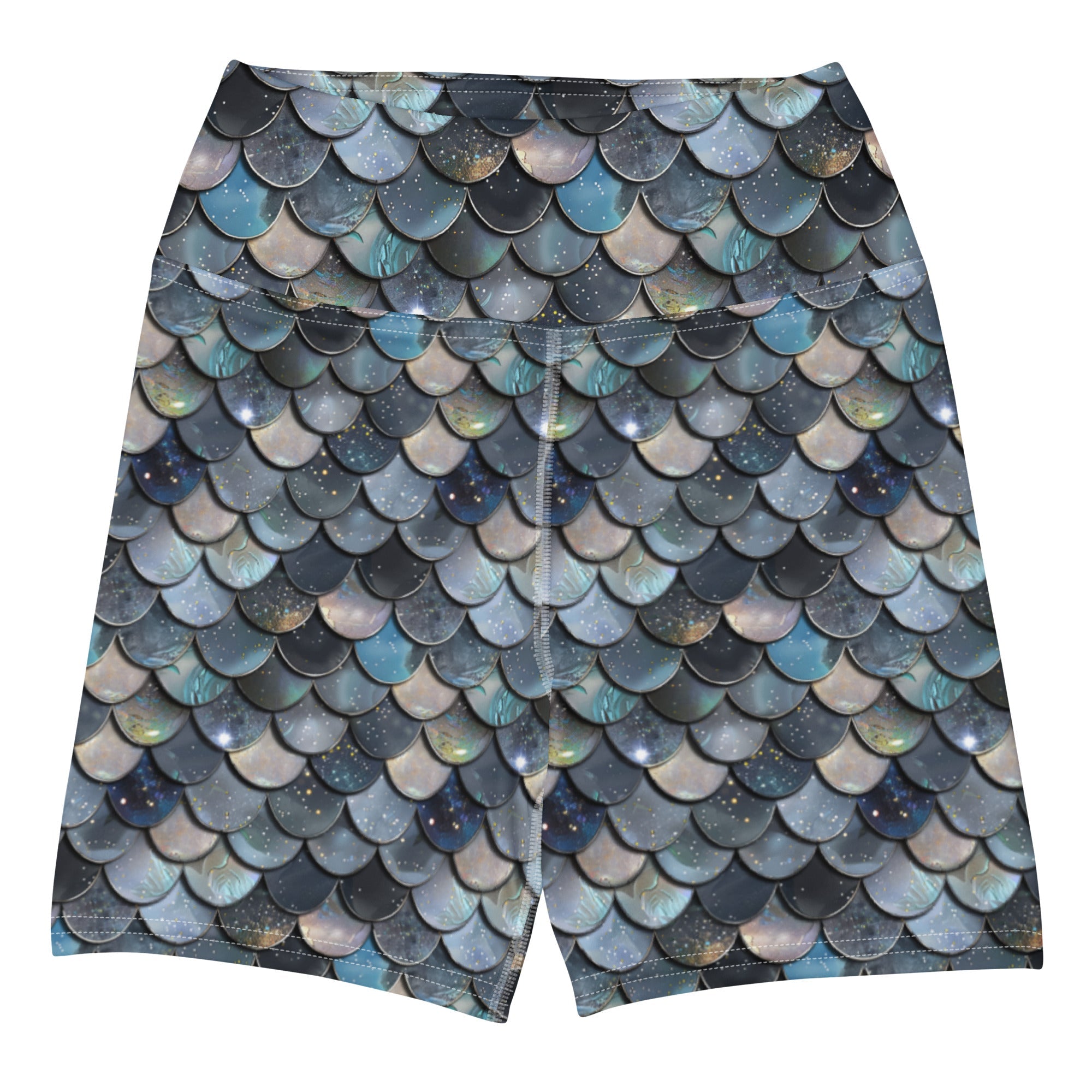 Mermaid Scales Collection 4" Inch Dive Shorts -  - ["Blue Lagoon Mermaid","mermaid","Short","women"]