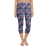 Mermaid Scales Collection Capri Swim Leggings -  - ["Blue Lagoon Mermaid","leggings","mermaid","women"]