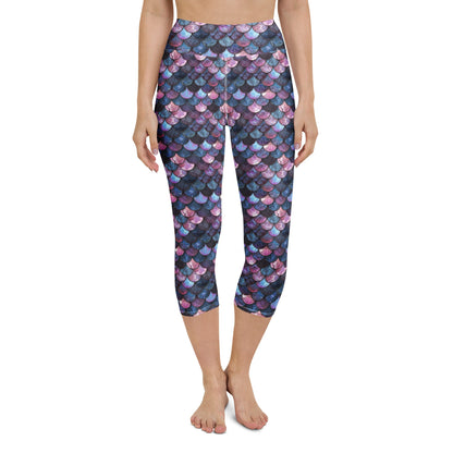 Mermaid Scales Collection Capri Swim Leggings - 