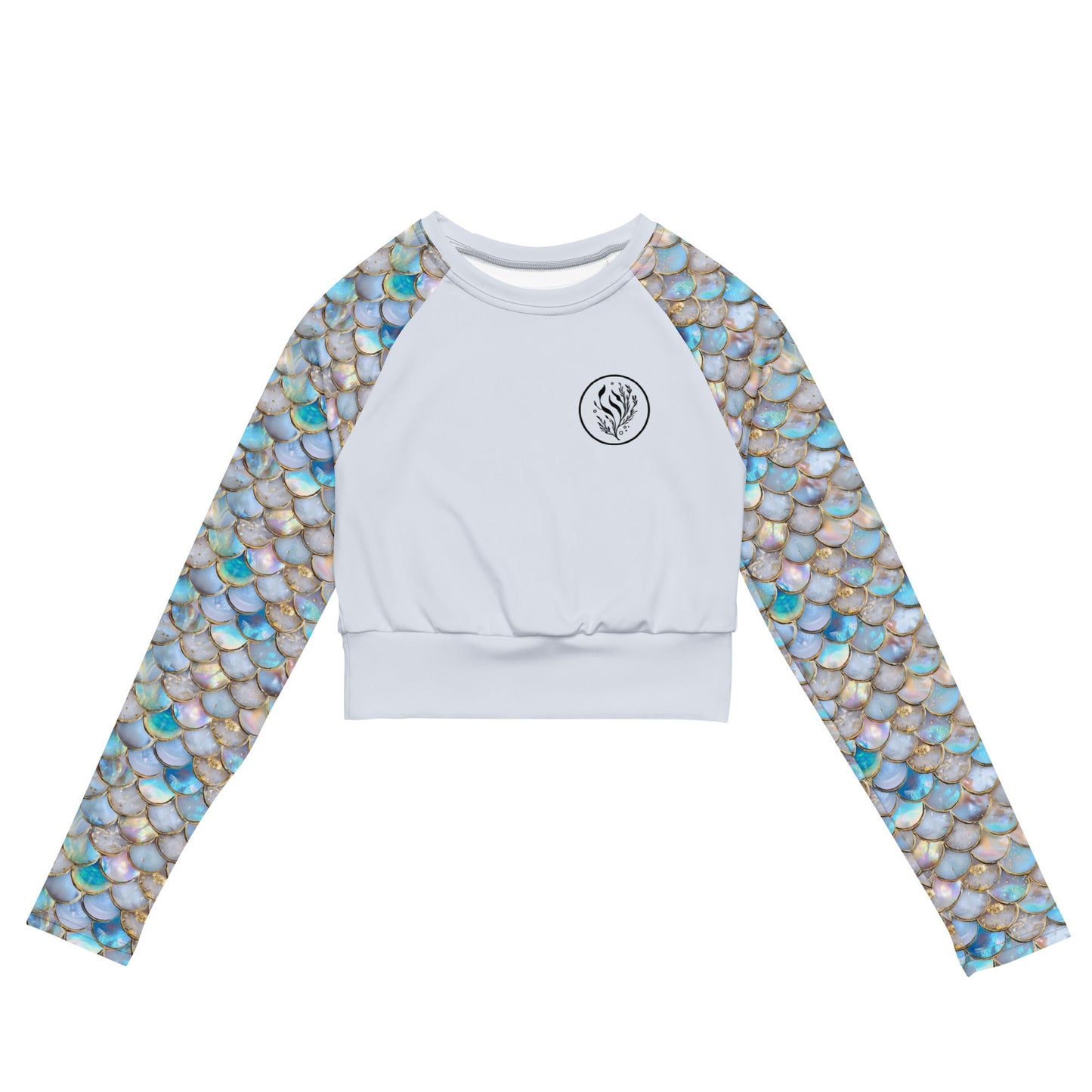 Mermaid Scales Collection Eco Cropped Rash Guard Solid - 