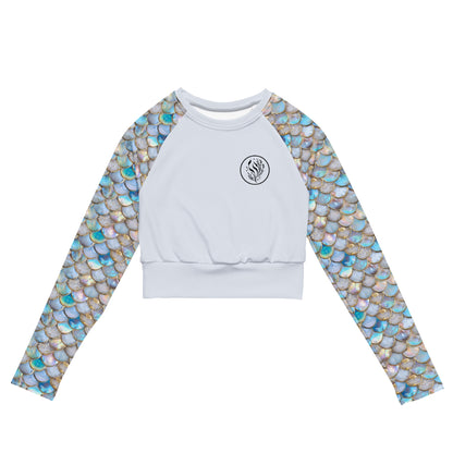 Mermaid Scales Collection Eco Cropped Rash Guard Solid - 