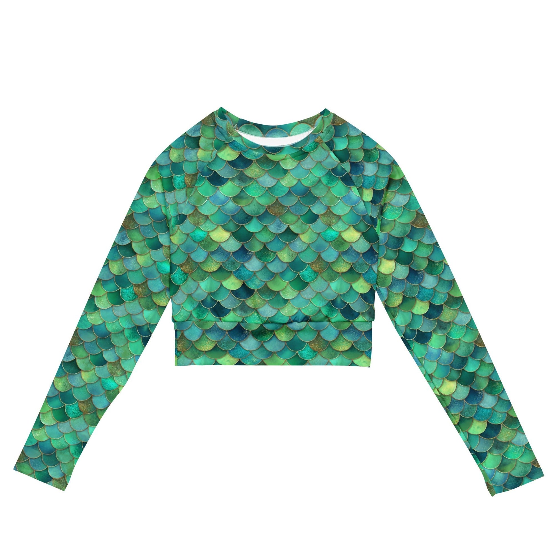 Mermaid Scales Collection Eco Cropped Rash Guard - 