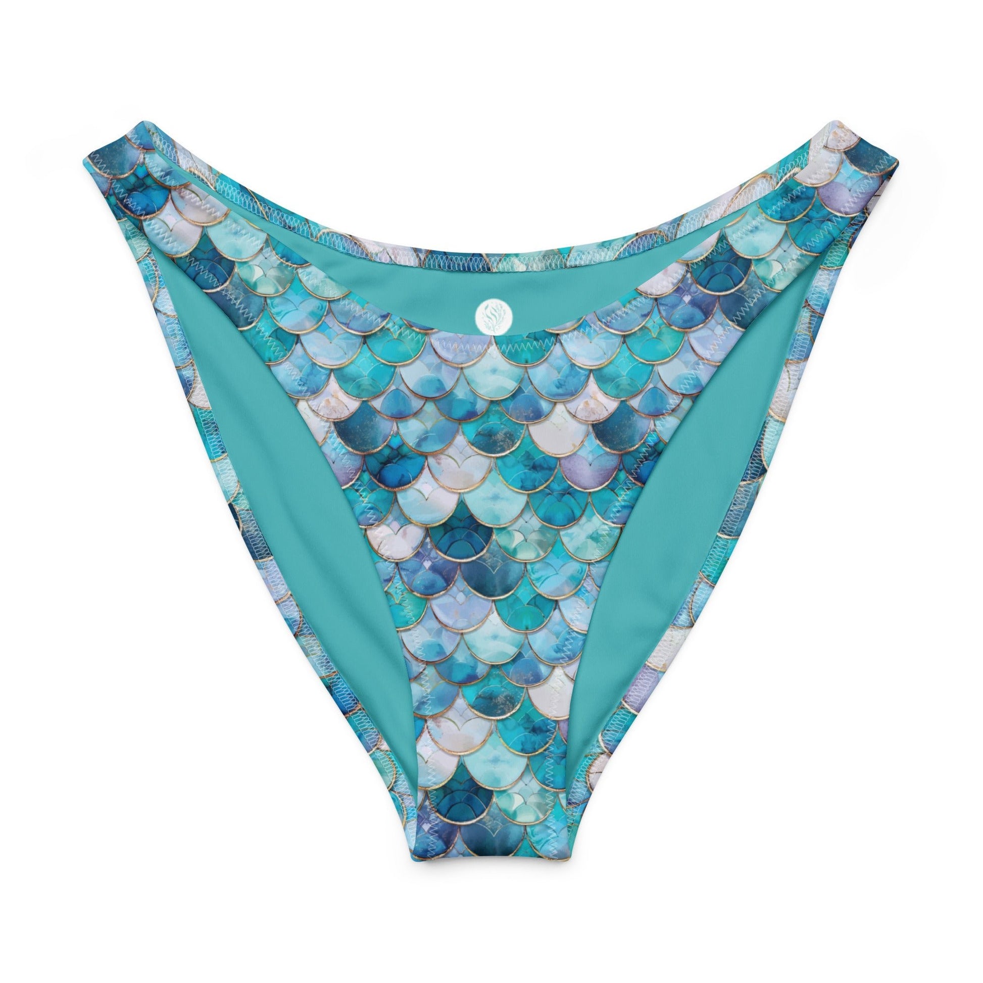 Mermaid Scales Collection Eco High-Leg Cheeky Bikini Bottom - 