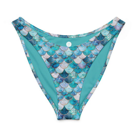 Mermaid Scales Collection Eco High-Leg Cheeky Bikini Bottom - 