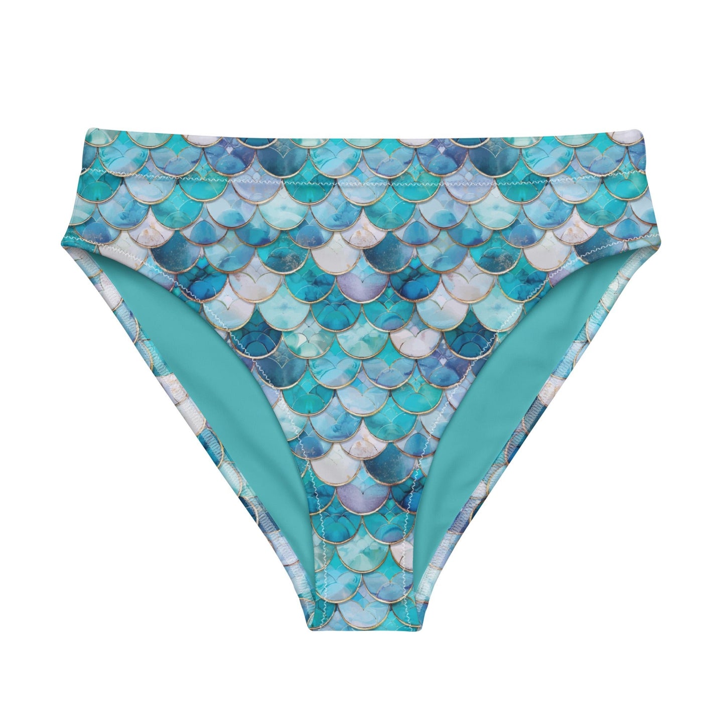 Mermaid Scales Collection Eco High-Waisted Bikini Bottom - 