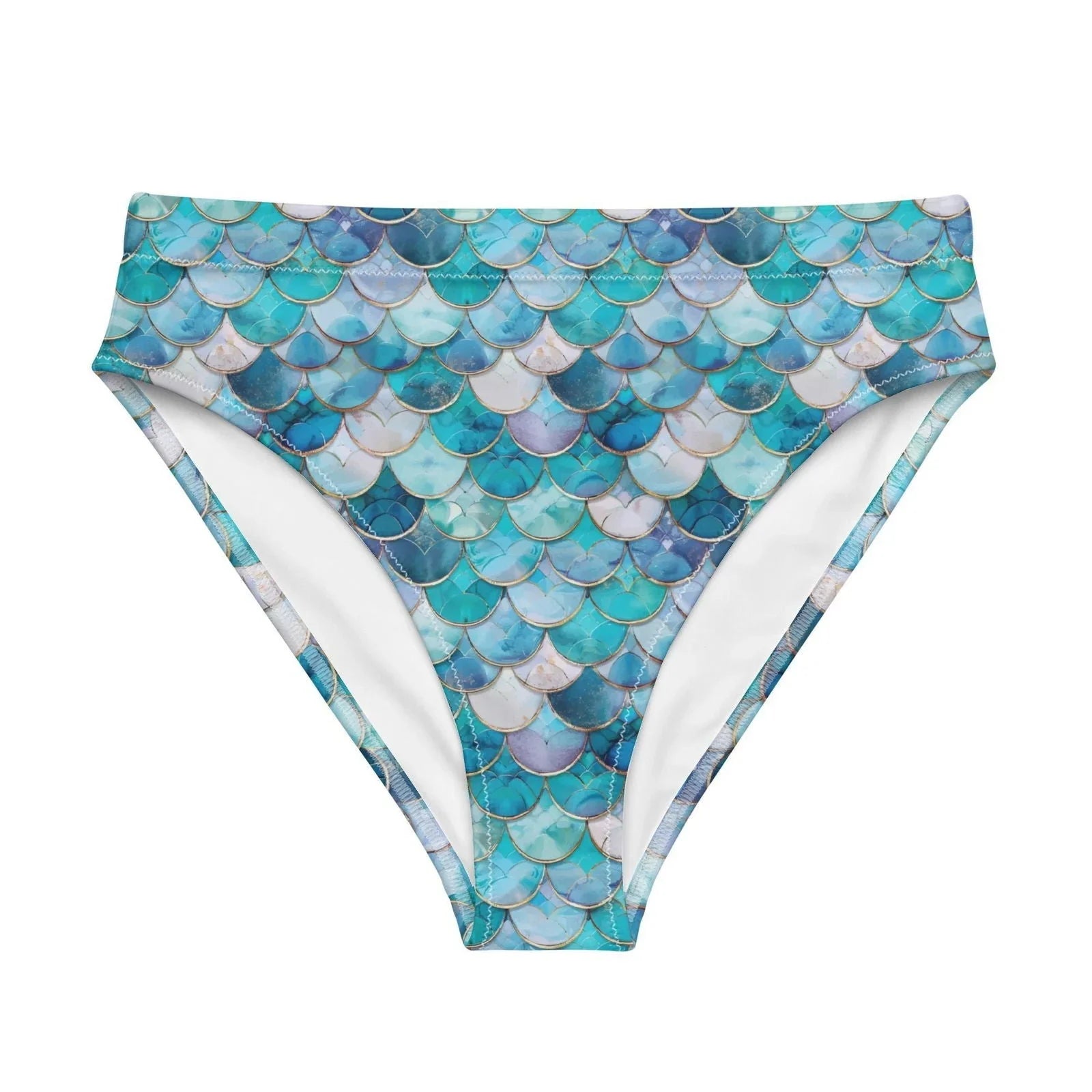 Mermaid Scales Collection Eco High-Waisted Bikini Bottom - 